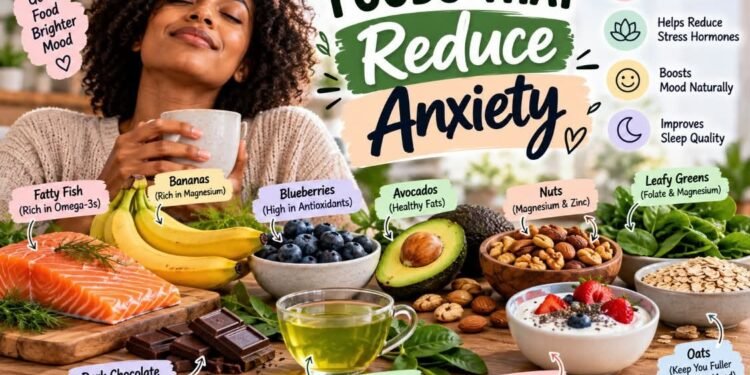 Foods that reduce stress and anxiety 